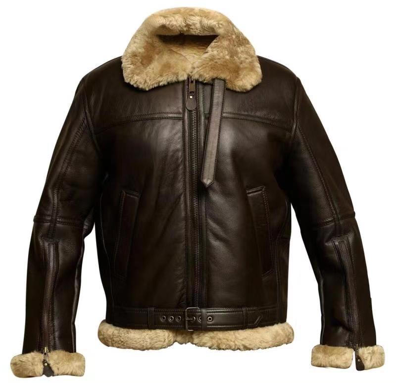 Veste Aviator Homme – Cuir Synthétique et Doublure Chaude