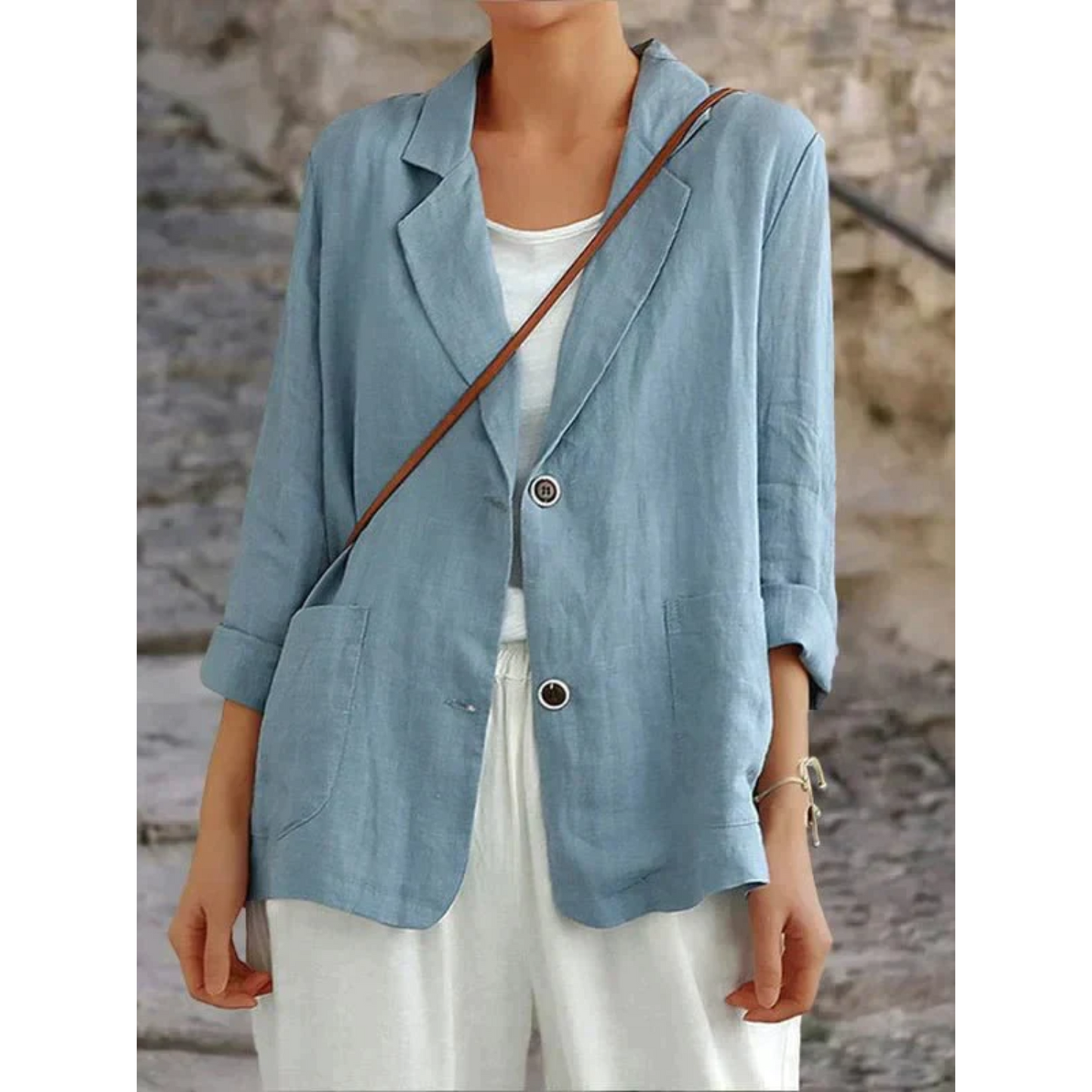 Blazer fluide léger à col à revers – Élégant, décontracté & polyvalent