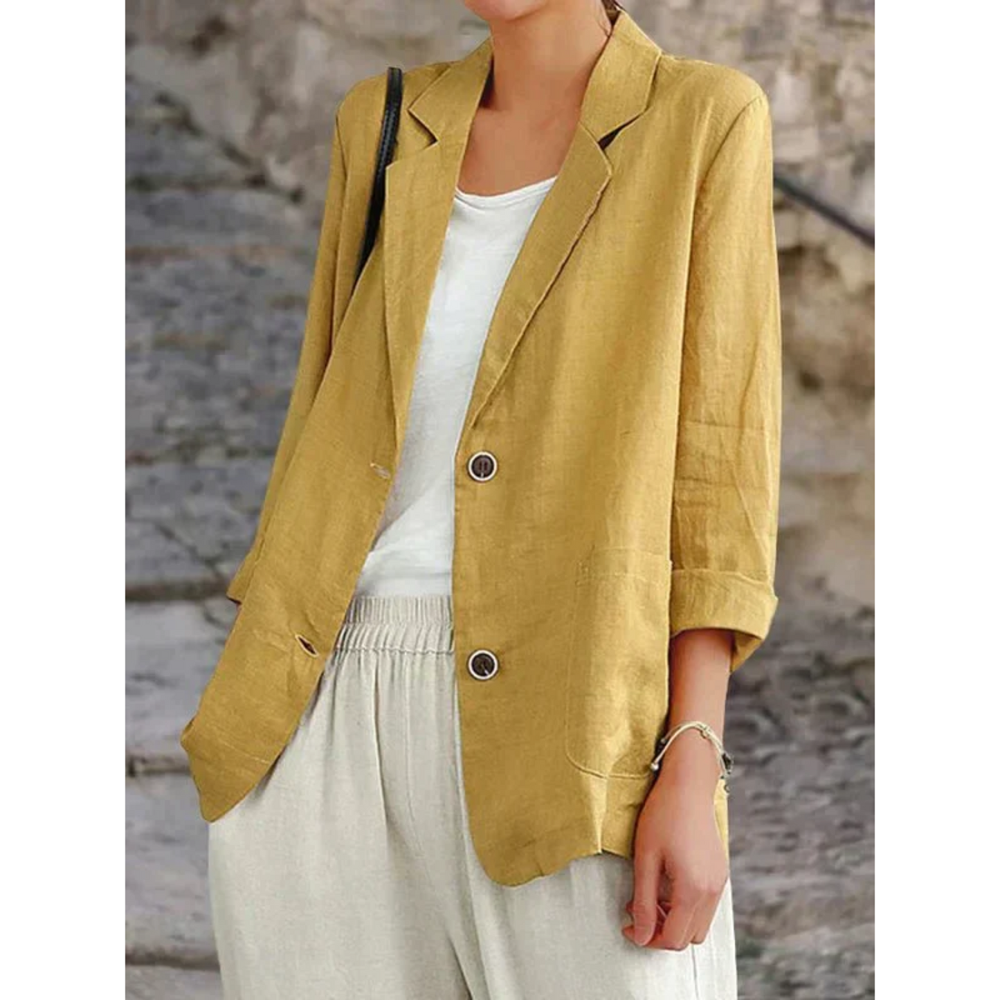 Blazer fluide léger à col à revers – Élégant, décontracté & polyvalent