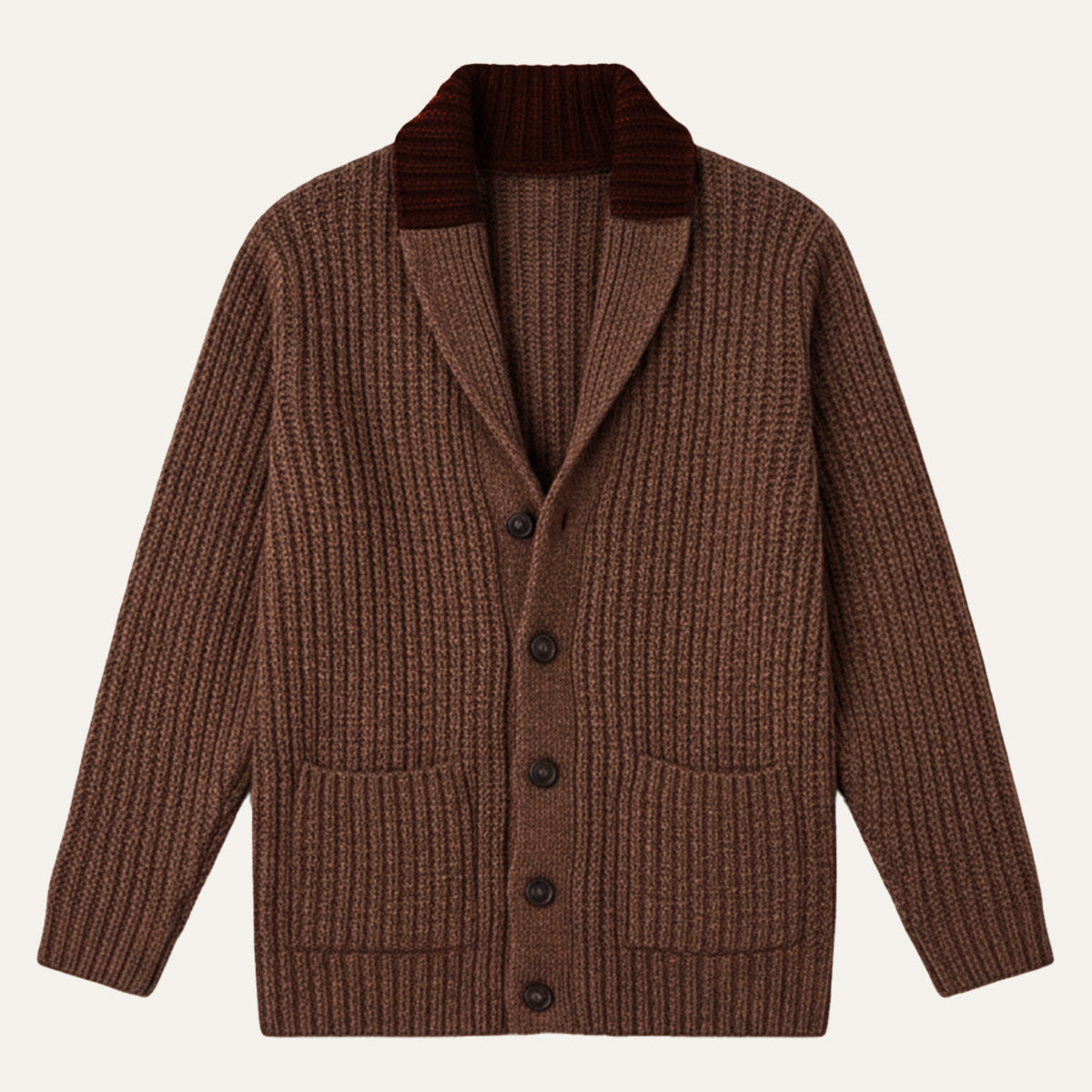 Cardigan structuré pour homme avec col à revers — élégance casual pour toutes saisons