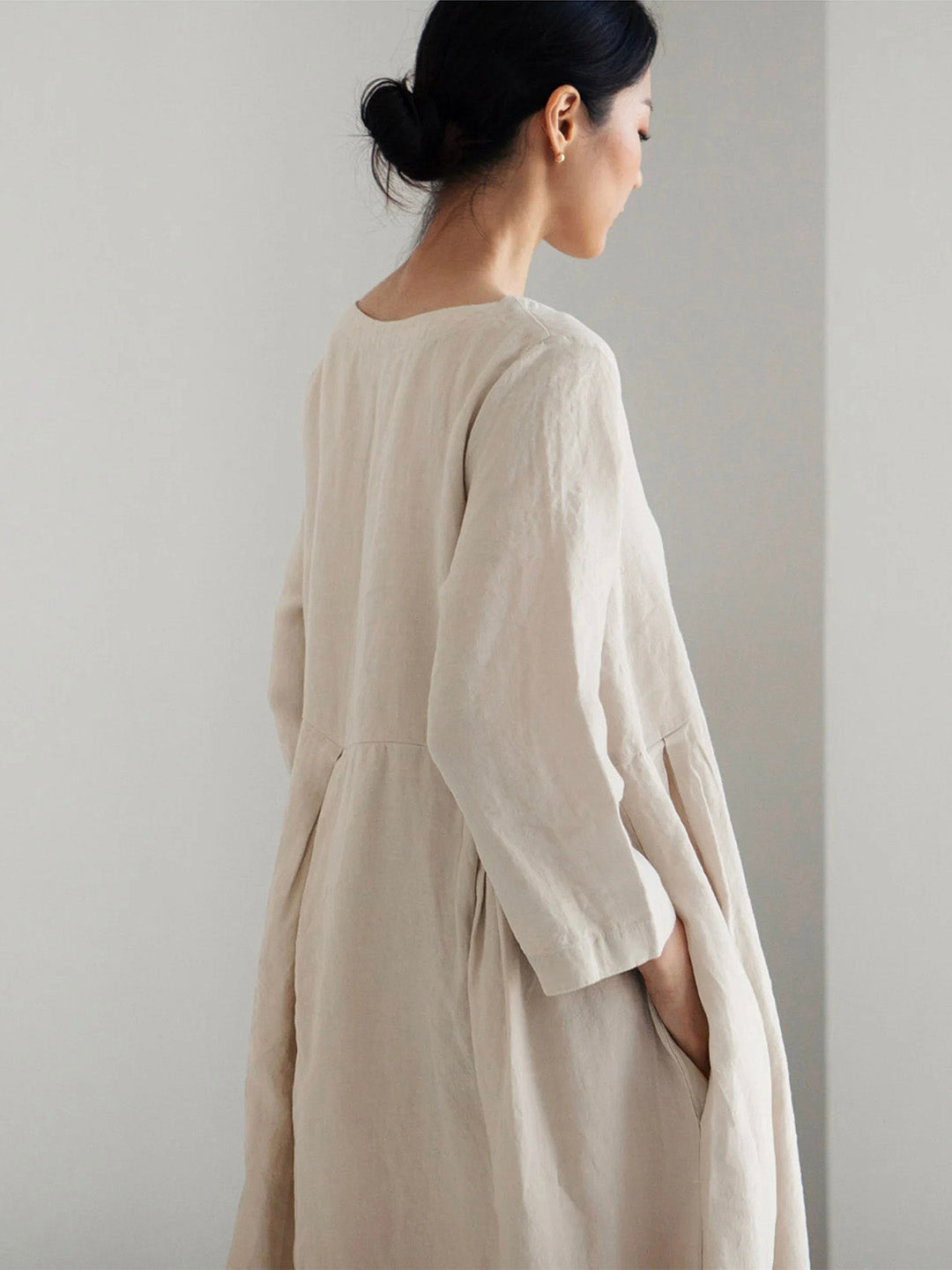 Capucine | Robe Longue Décontractée en Lin avec Poches pour un Style Chic et Aéré
