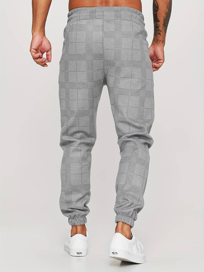 Leonard | Pantalon Homme Jogging à Carreaux avec Taille à Cordon