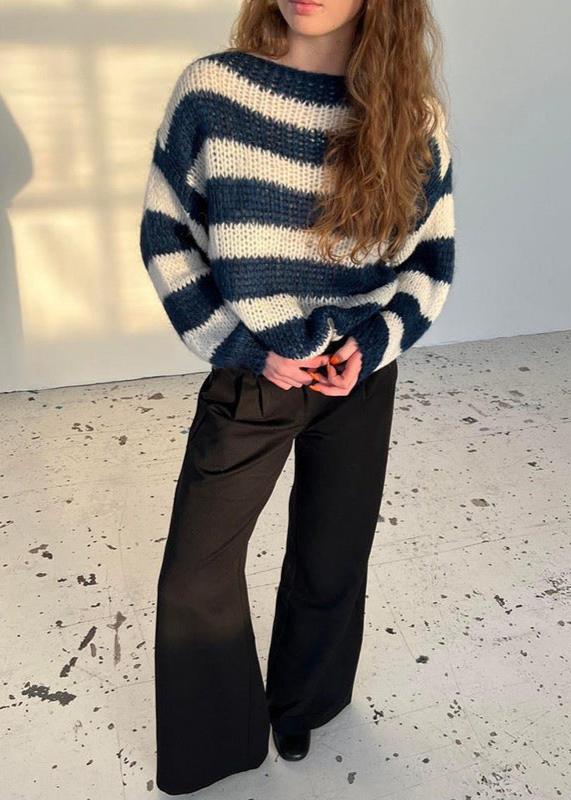 Pull oversize pour femme à motif rayé – Confortable, Stylé & Polyvalent