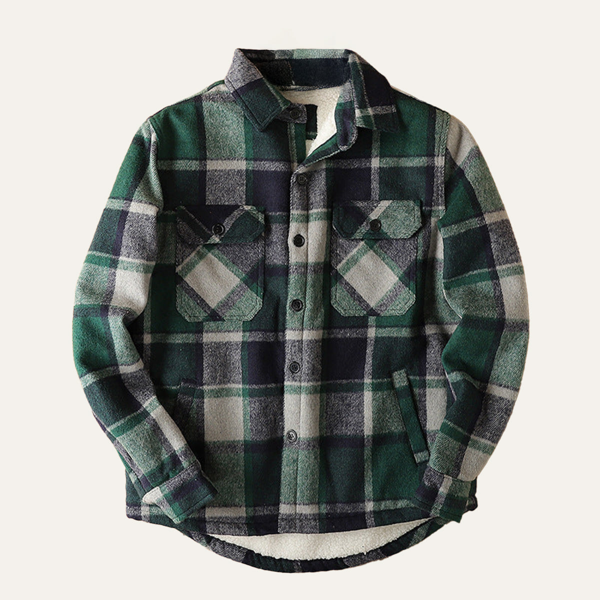 Surchemise Flannel Homme | Chemise à Carreaux Doublée Polaire Chaude