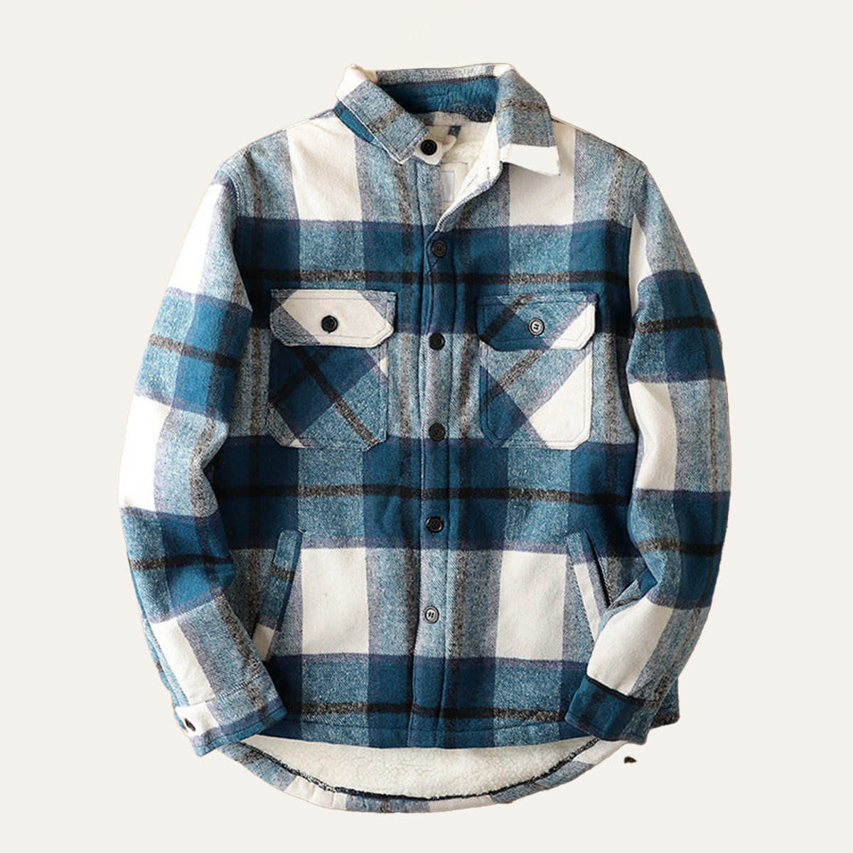 Surchemise Flannel Homme | Chemise à Carreaux Doublée Polaire Chaude