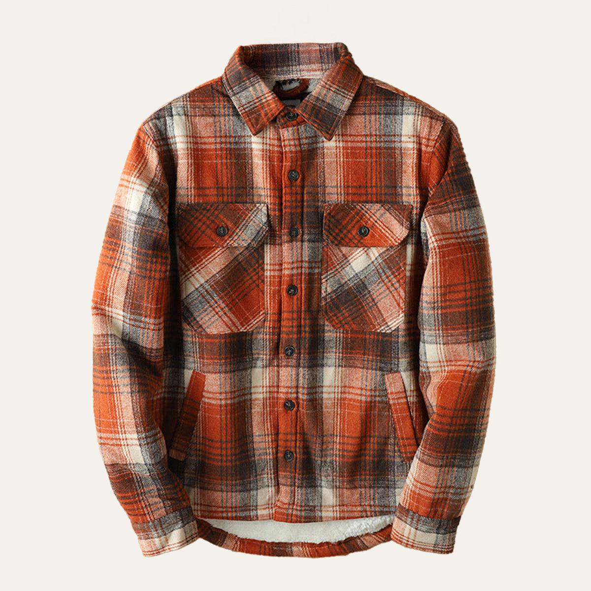 Surchemise Flannel Homme | Chemise à Carreaux Doublée Polaire Chaude