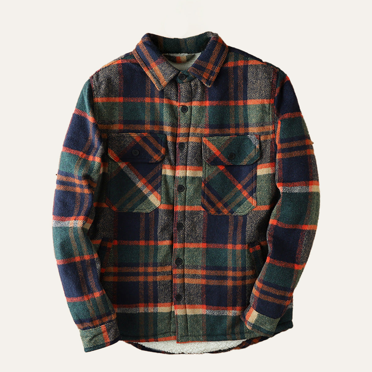 Surchemise Flannel Homme | Chemise à Carreaux Doublée Polaire Chaude