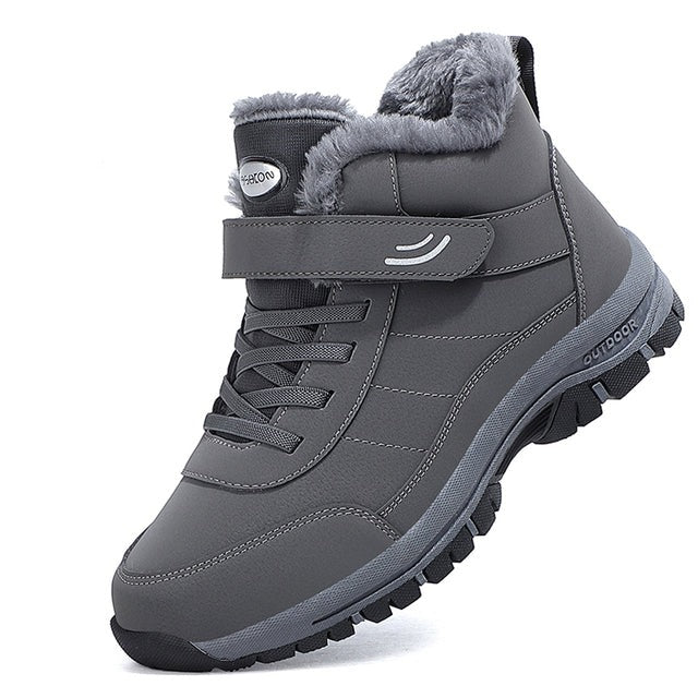 Bottes d’hiver rembourrées pour homme avec semelle crantée — chaleur, confort & adhérence