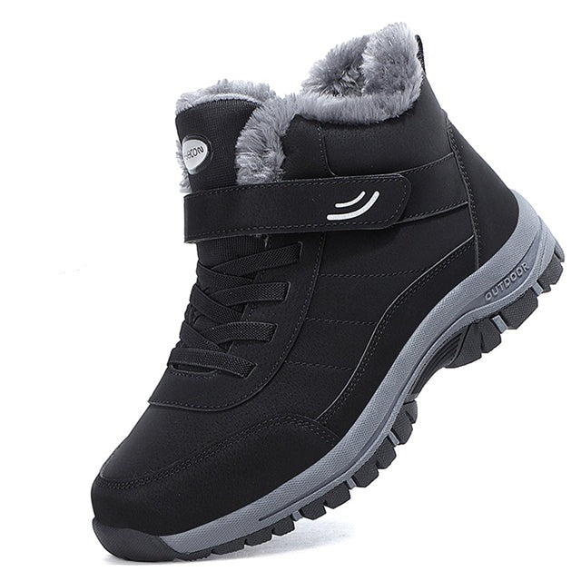 Bottes d’hiver rembourrées pour homme avec semelle crantée — chaleur, confort & adhérence