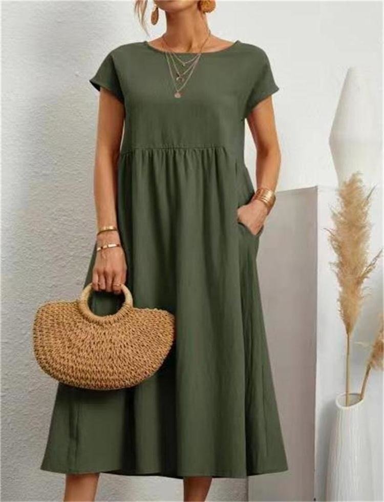 Robe d’été fluide avec poches – Confort, légèreté & élégance naturelle
