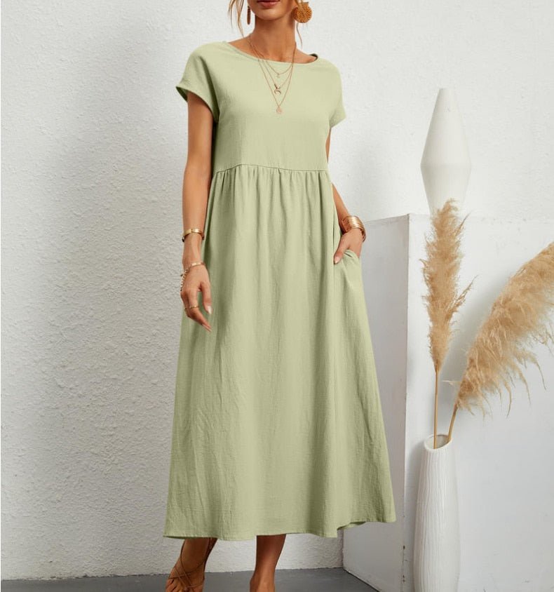 Robe d’été fluide avec poches – Confort, légèreté & élégance naturelle