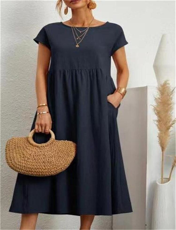 Robe d’été fluide avec poches – Confort, légèreté & élégance naturelle