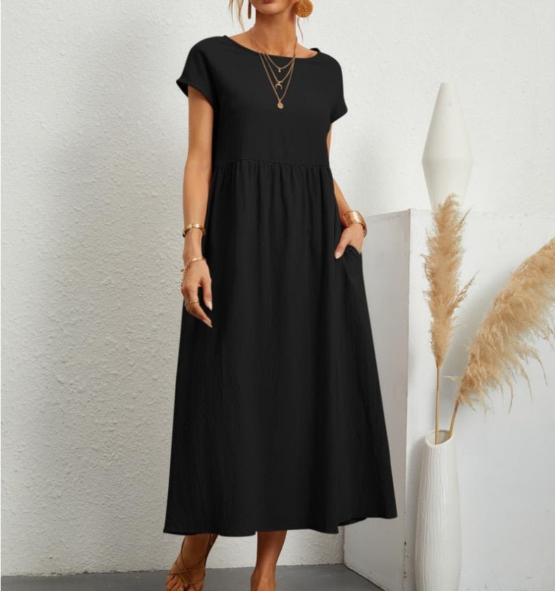 Robe d’été fluide avec poches – Confort, légèreté & élégance naturelle