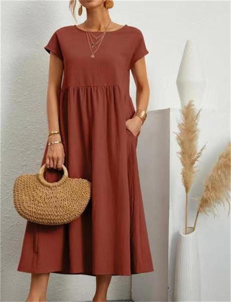 Robe d’été fluide avec poches – Confort, légèreté & élégance naturelle