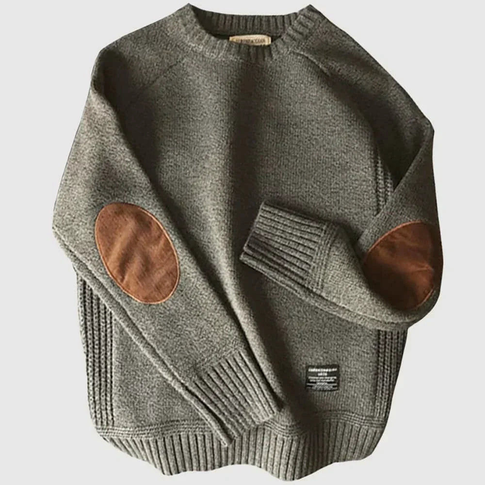 Pull Homme | Maille Douce avec Patchs aux Coudes