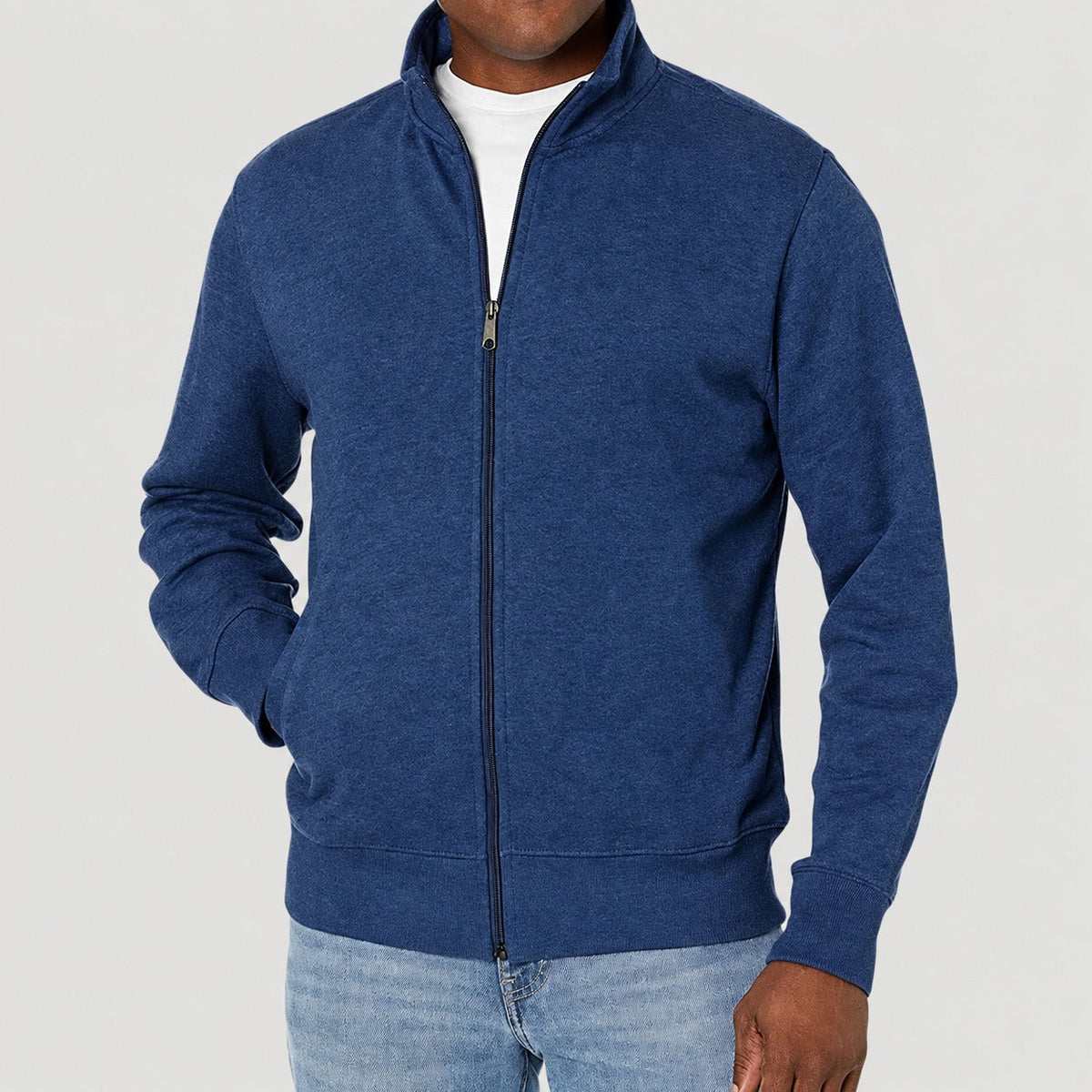 Veste homme | Veste décontractée à col montant et fermeture zippée
