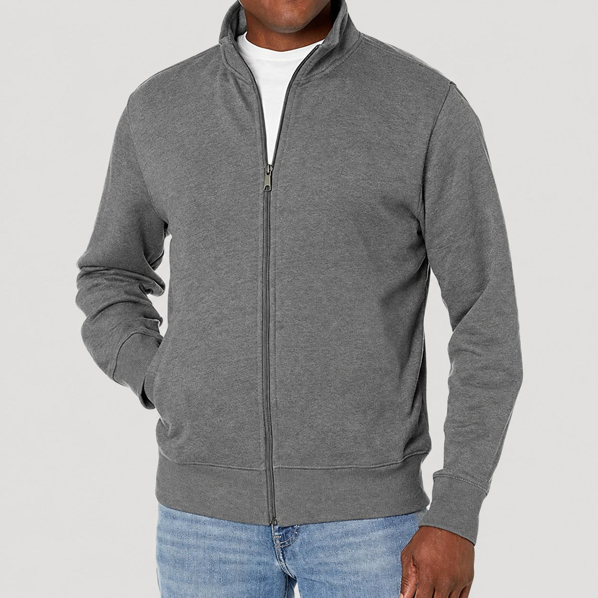 Veste homme | Veste décontractée à col montant et fermeture zippée