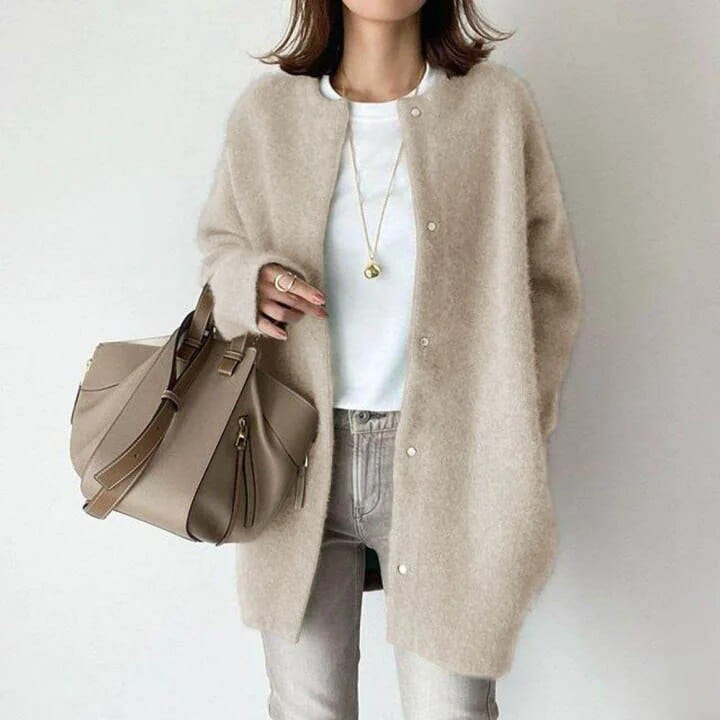 Cardigan femme | Cardigan en cachemire doux et chaud à boutonnage classique pour les journées fraîches
