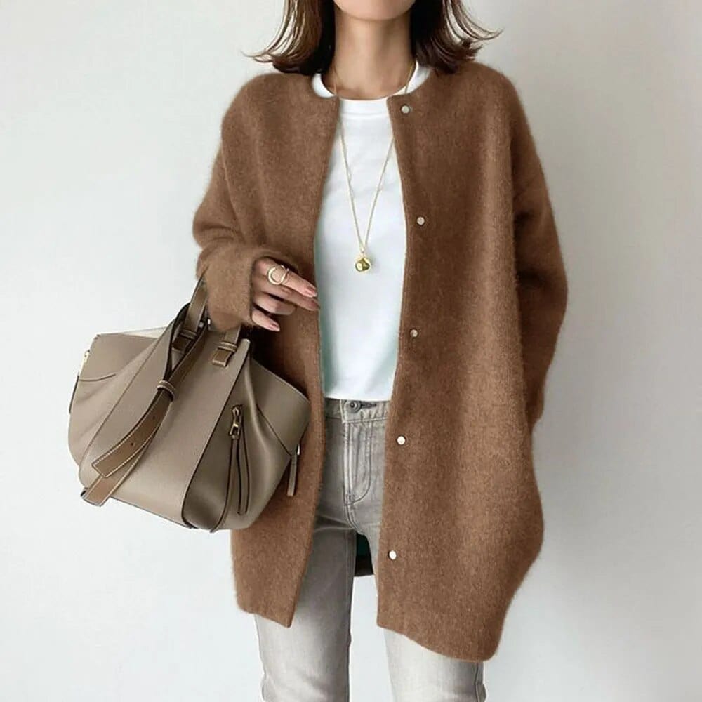 Cardigan femme | Cardigan en cachemire doux et chaud à boutonnage classique pour les journées fraîches
