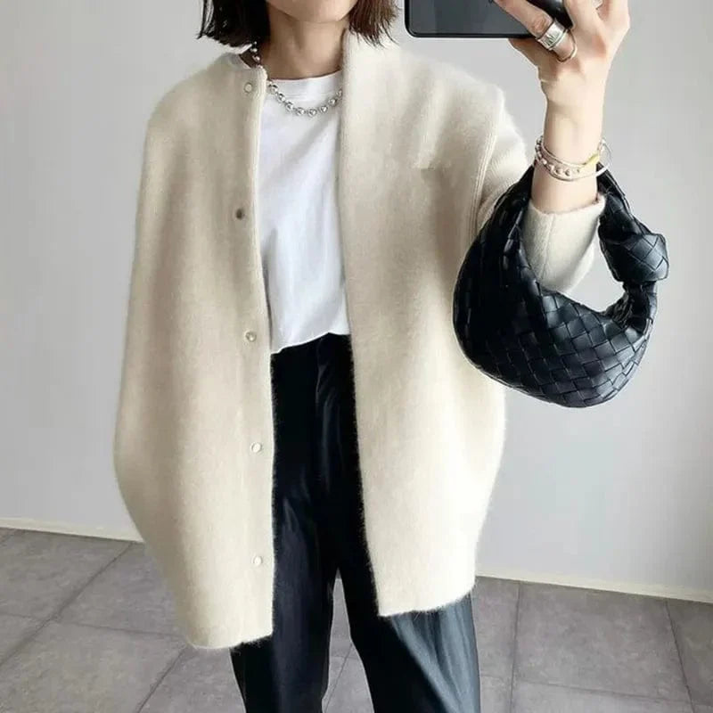 Cardigan femme | Cardigan en cachemire doux et chaud à boutonnage classique pour les journées fraîches