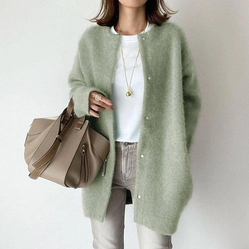 Cardigan femme | Cardigan en cachemire doux et chaud à boutonnage classique pour les journées fraîches