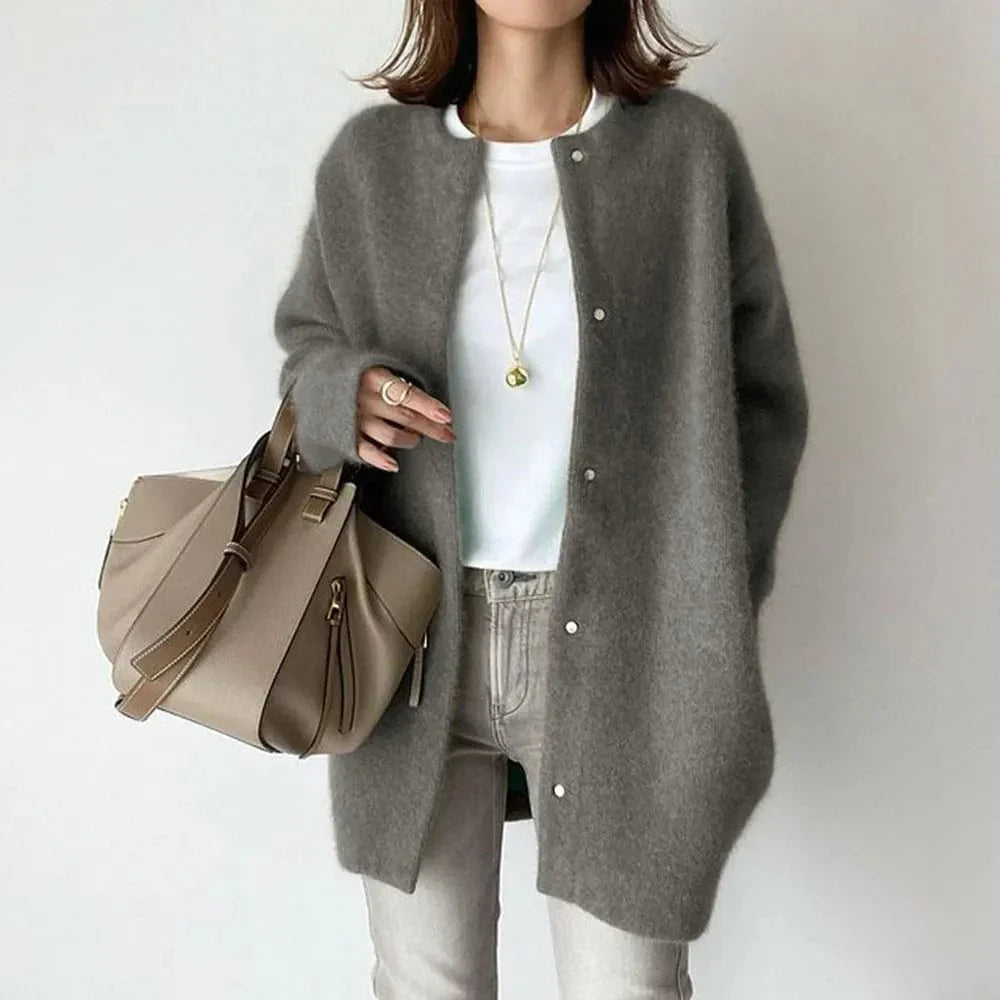 Cardigan femme | Cardigan en cachemire doux et chaud à boutonnage classique pour les journées fraîches