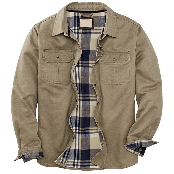Men's Waxed Bomber Jacket | Flannel Lined with Chest Pockets | Casual & Stylish Outerwear