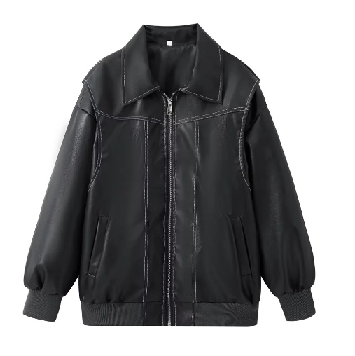 Sylviane | Veste Oversize Streetwear Zippée avec Col à Revers pour Femmes