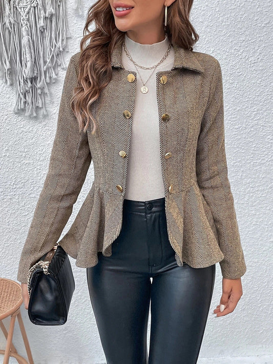 Benoîte | Blazer Femme Slim Fit Double Boutonnage, Col Revers Élégant et Chic