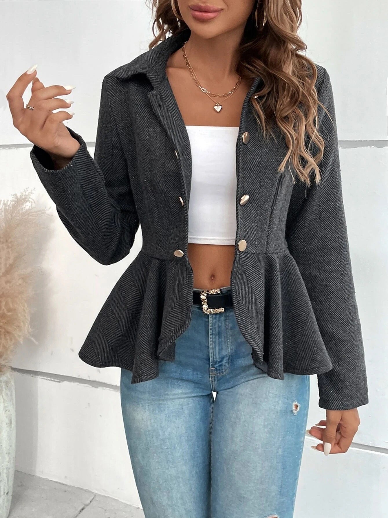 Benoîte | Blazer Femme Slim Fit Double Boutonnage, Col Revers Élégant et Chic