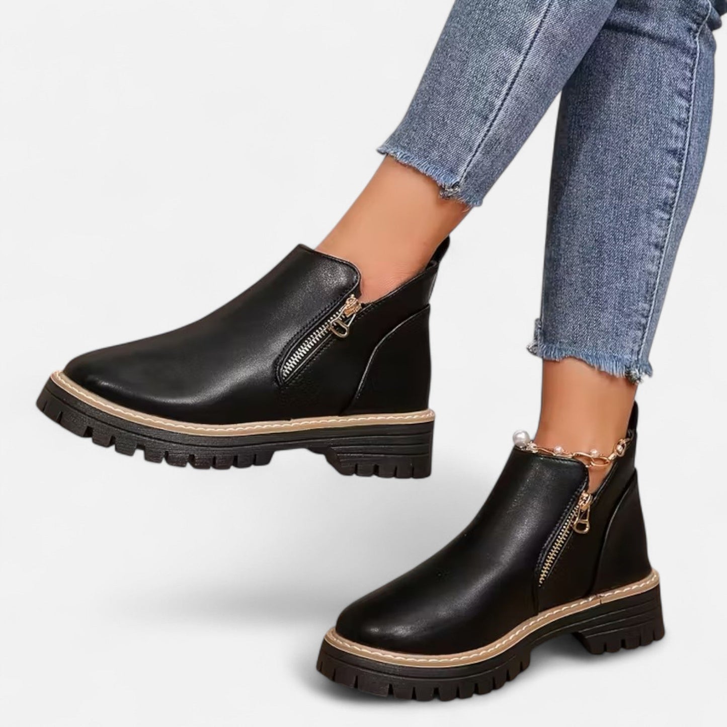 Chunky Sole Short Boots Femme | Bottines à Semelle Épaisse | Style Moderne & Confort Quotidien