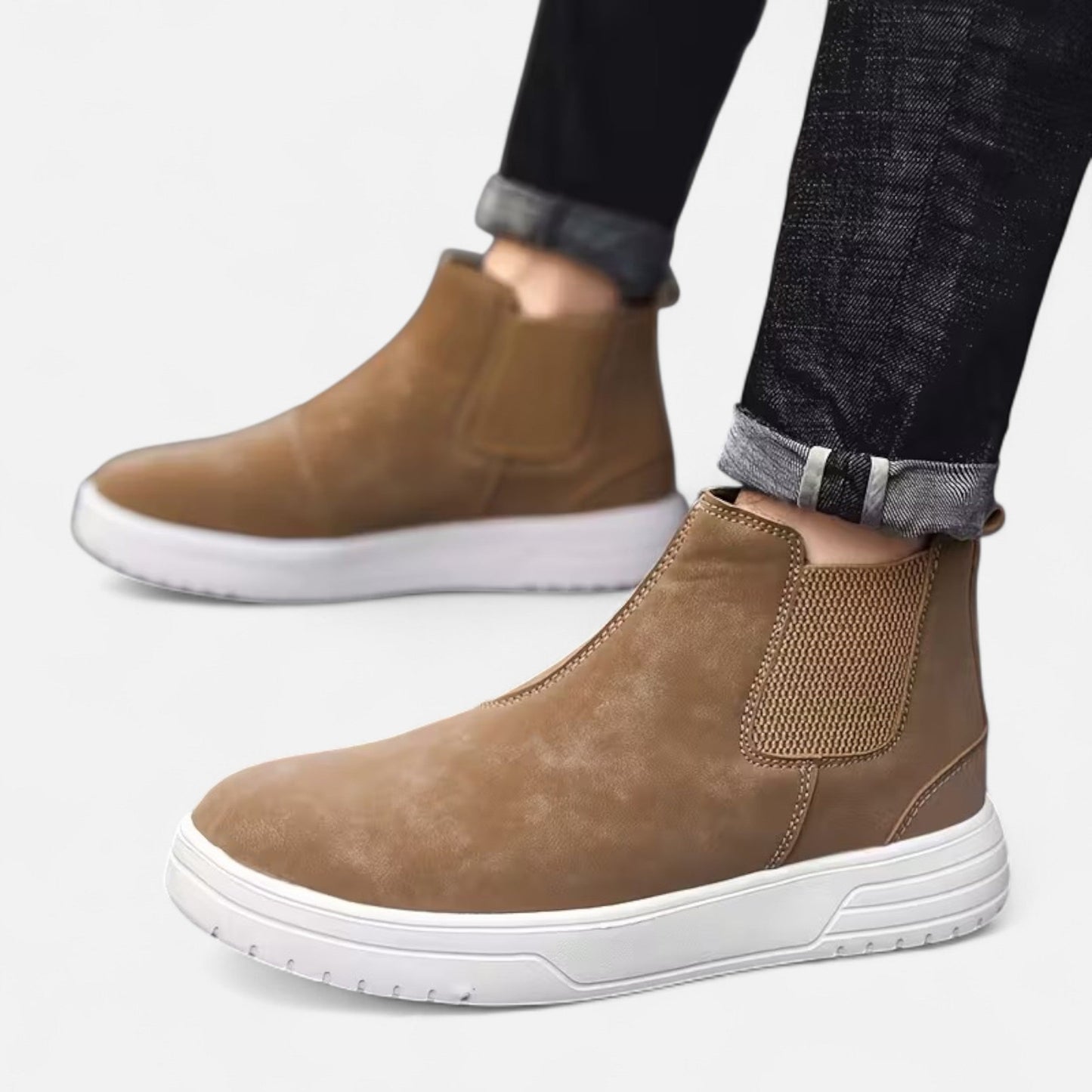 Vintage Slip-On Ankle Boots Homme | Bottines à Enfiler Élégantes | Style Classique & Confort Durable