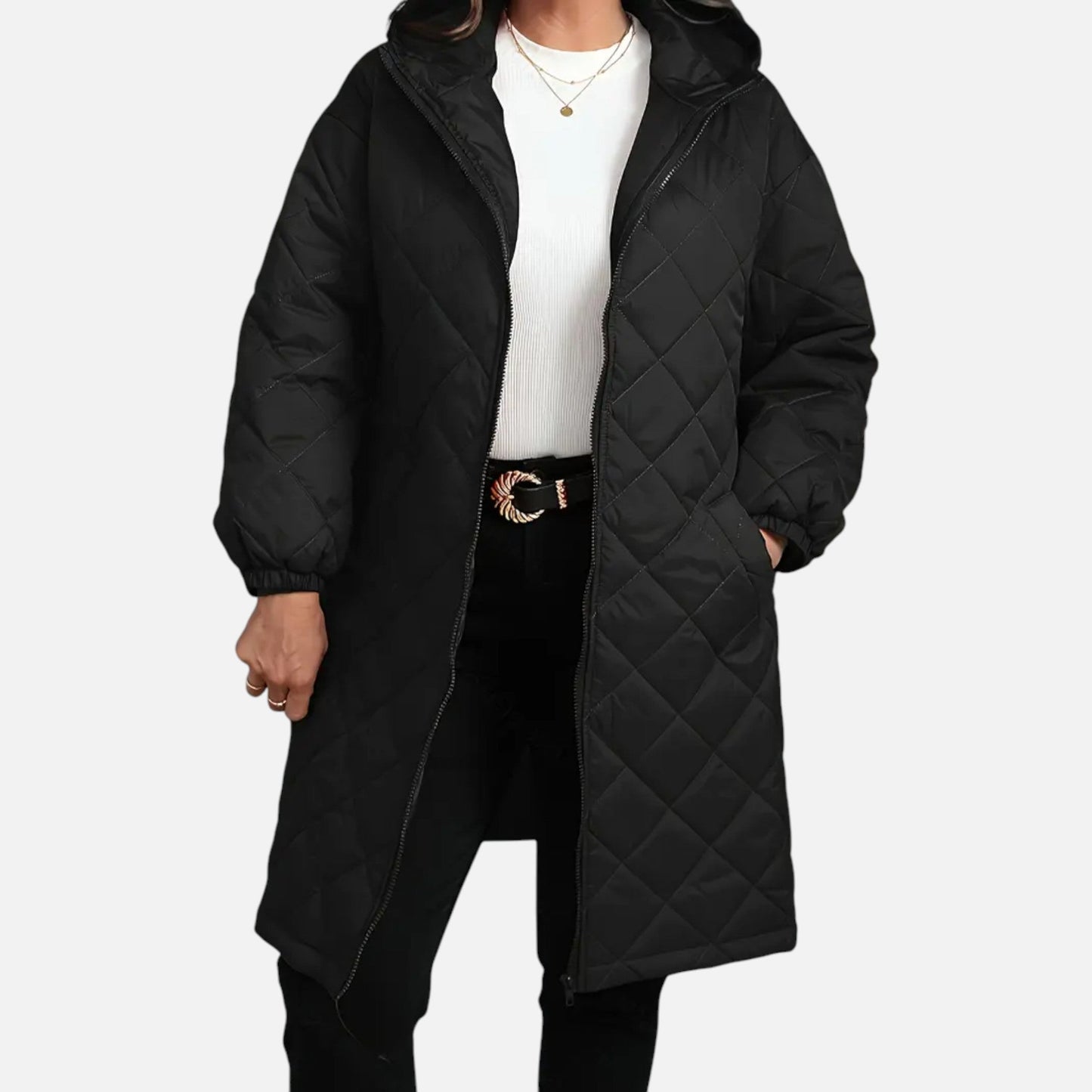 Quilted Hooded Jacket Femme | Veste Matelassée Automne Hiver | Élégance Chaude & Style Intemporel