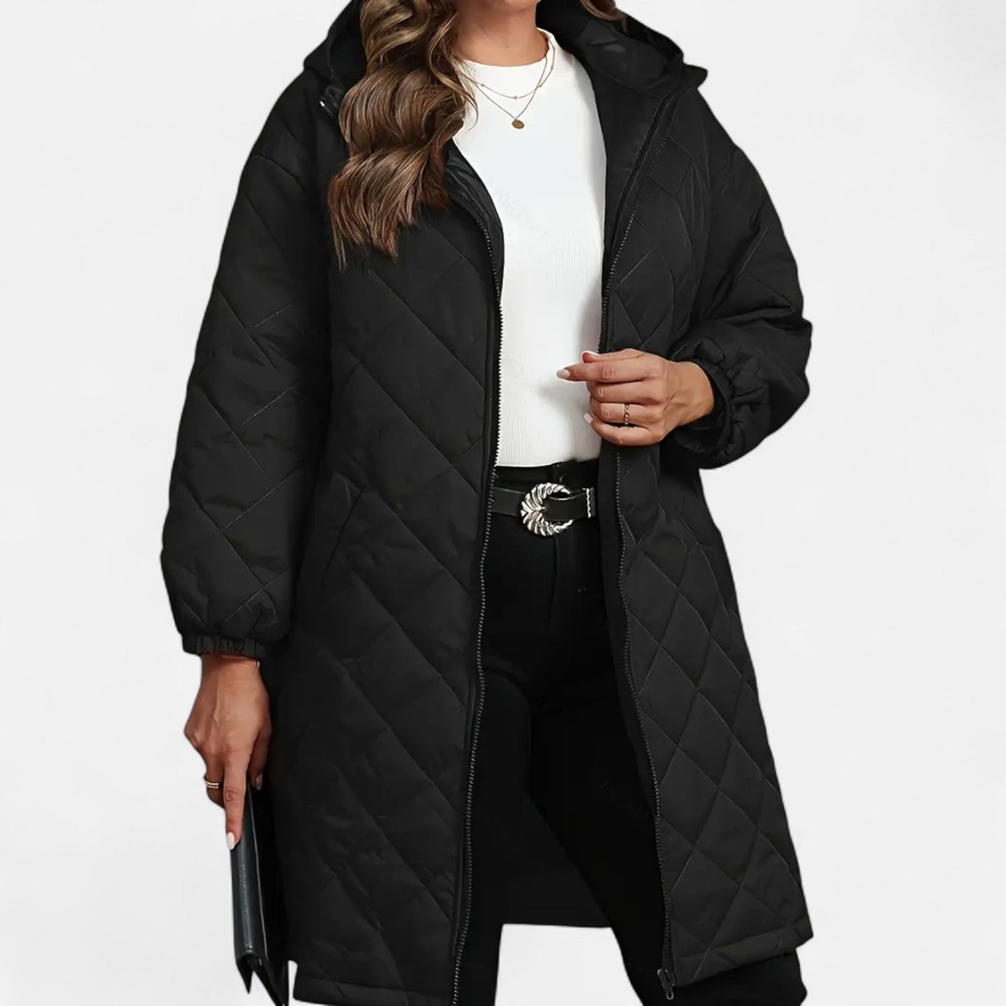 Quilted Hooded Jacket Femme | Veste Matelassée Automne Hiver | Élégance Chaude & Style Intemporel