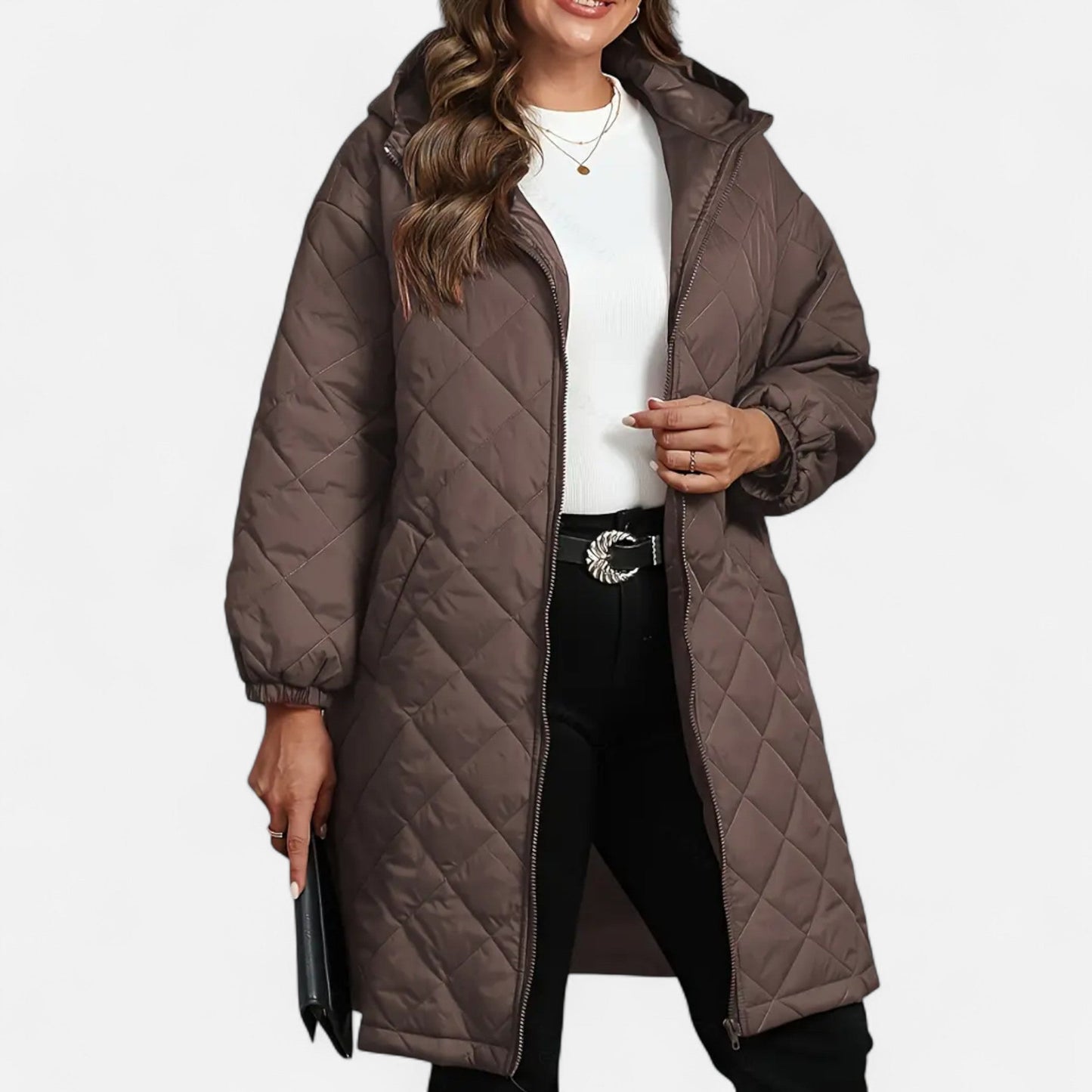 Quilted Hooded Jacket Femme | Veste Matelassée Automne Hiver | Élégance Chaude & Style Intemporel
