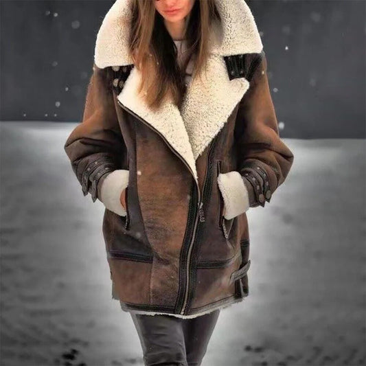 Veste d’Hiver Femme Shearling Doublée | Chaleur Élégante