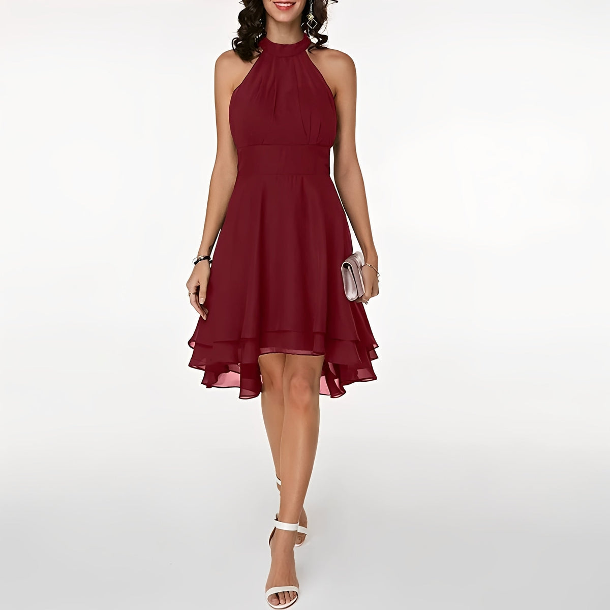 Robe Mini Femme Neckholder – Élégance Moderne pour Occasions Spéciales