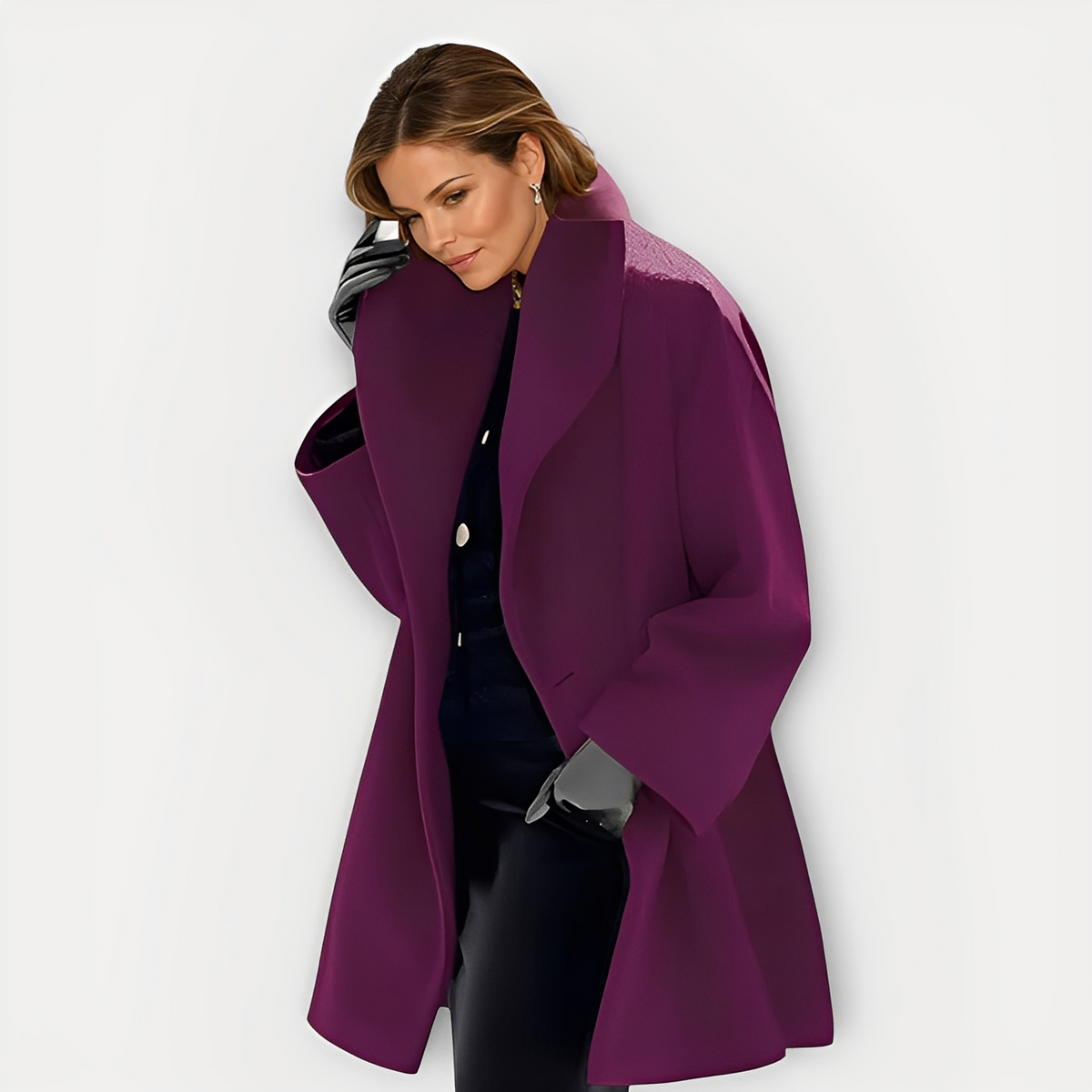 Manteau Femme Oversize Hiver avec Large Col | Chaud, Élégant et Confortable