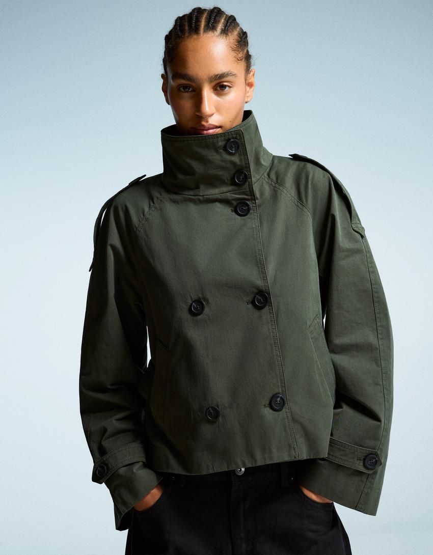 Short Trench Coat Femme | Manteau Chic à Ceinture pour le Printemps