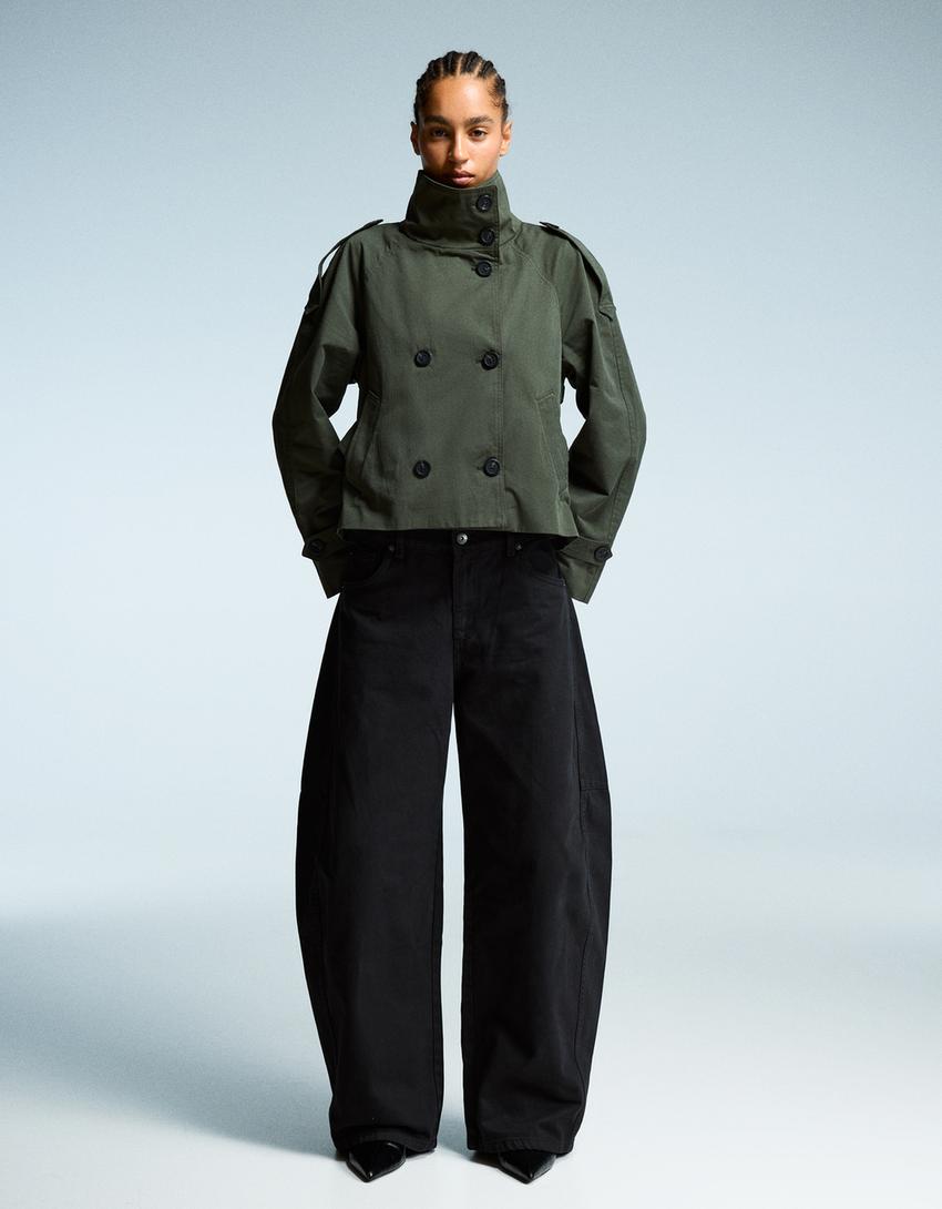 Short Trench Coat Femme | Manteau Chic à Ceinture pour le Printemps