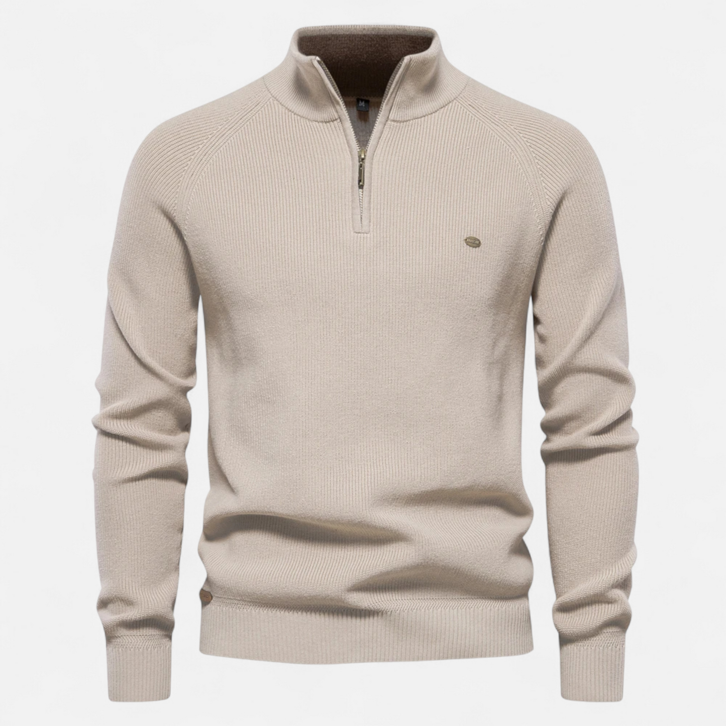 Cotton Zip Sweater Homme | Pull Zippé Col Montant en Coton | Élégance Chauffante & Style Raffiné