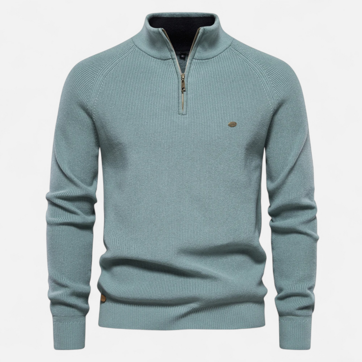 Cotton Zip Sweater Homme | Pull Zippé Col Montant en Coton | Élégance Chauffante & Style Raffiné