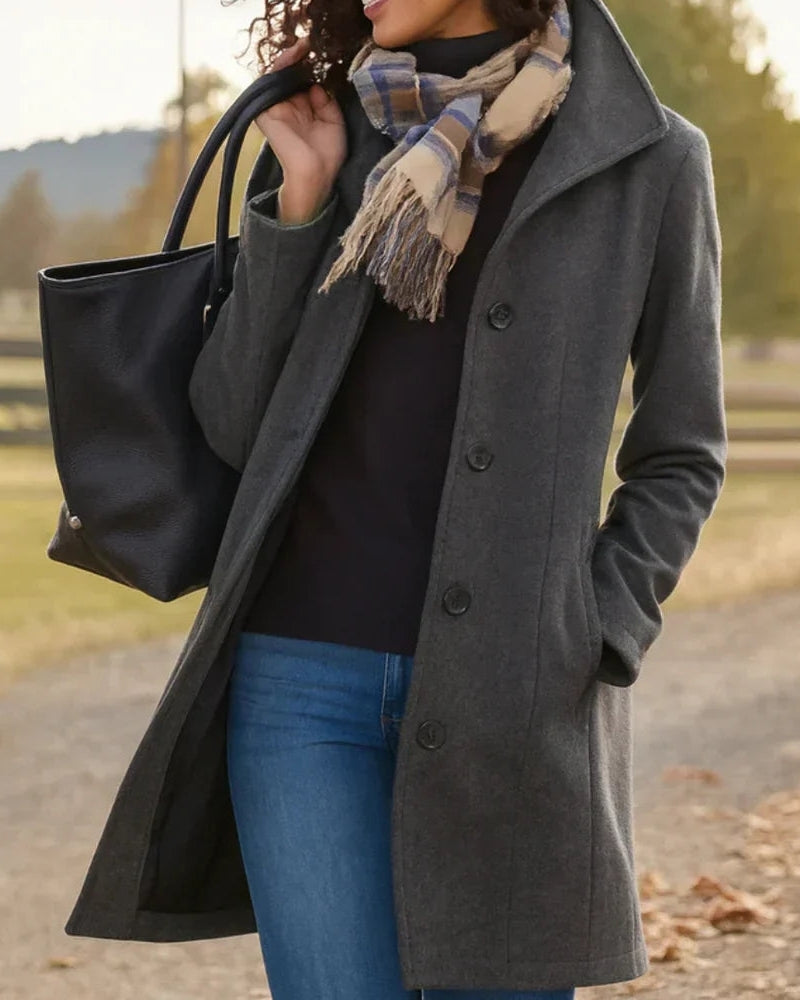 Trench-Coat Long pour Femme – Style Classique pour les Journées Fraîches