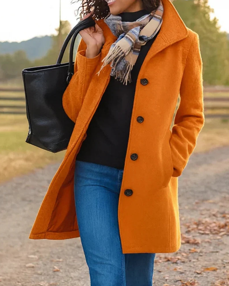 Trench-Coat Long pour Femme – Style Classique pour les Journées Fraîches