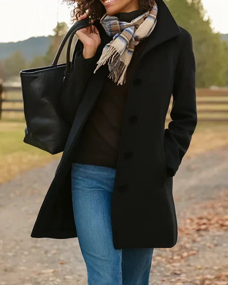 Trench-Coat Long pour Femme – Style Classique pour les Journées Fraîches