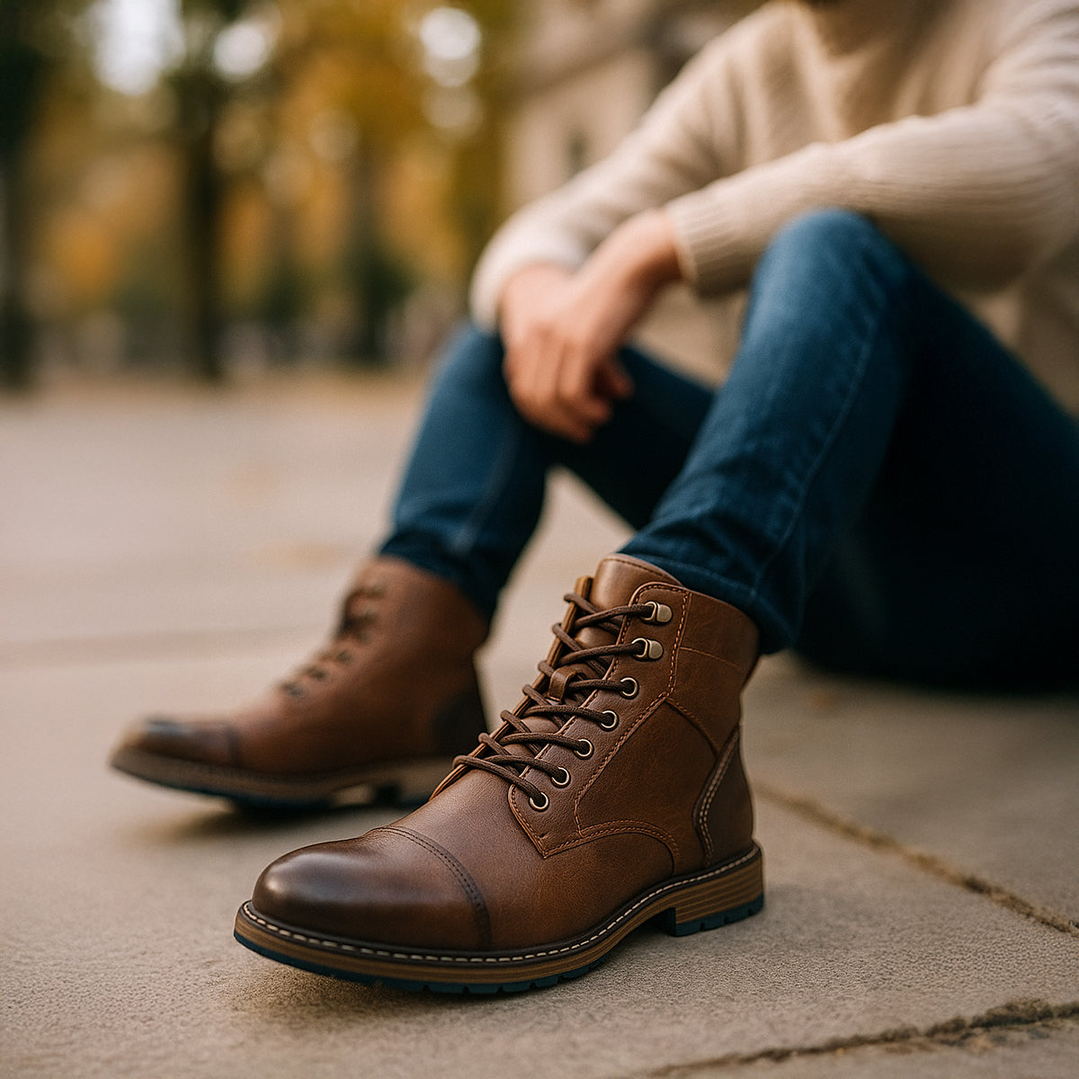 Bottines en Cuir Homme Vintage | Confort et Robustesse