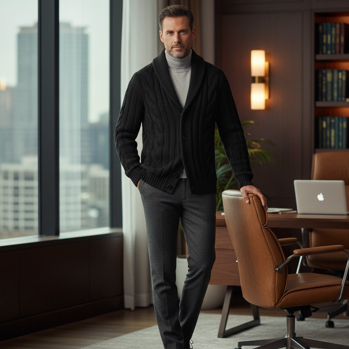 Cardigan Homme Laine Mérinos | Style Élégant et Confort Premium