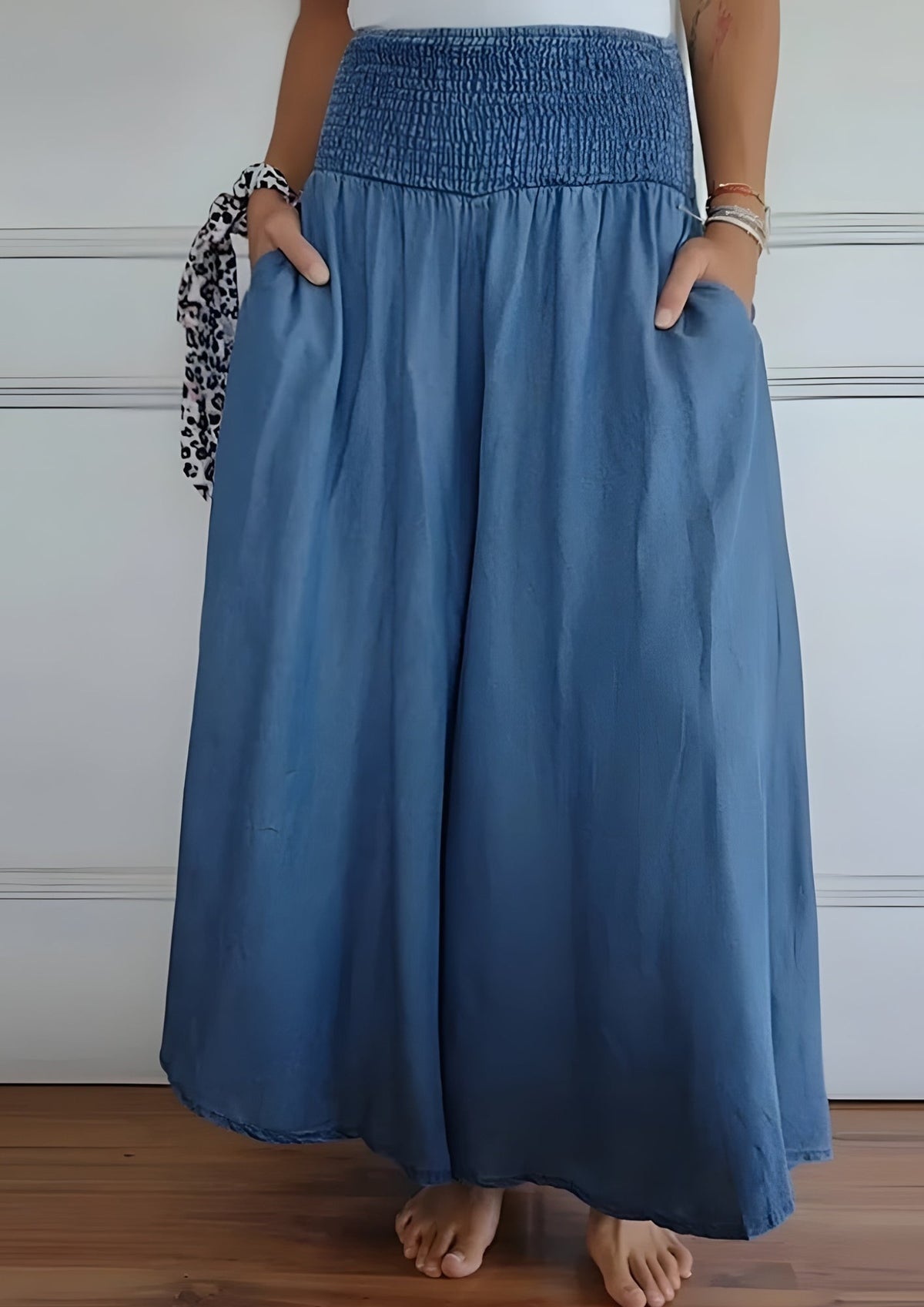 Pantalon Femme avec Taille Élastique – Style Moderne et Confort Quotidien