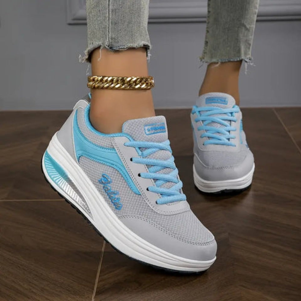 Sneakers Low-Top pour Femme – Confort Quotidien avec Semelle Surélevée