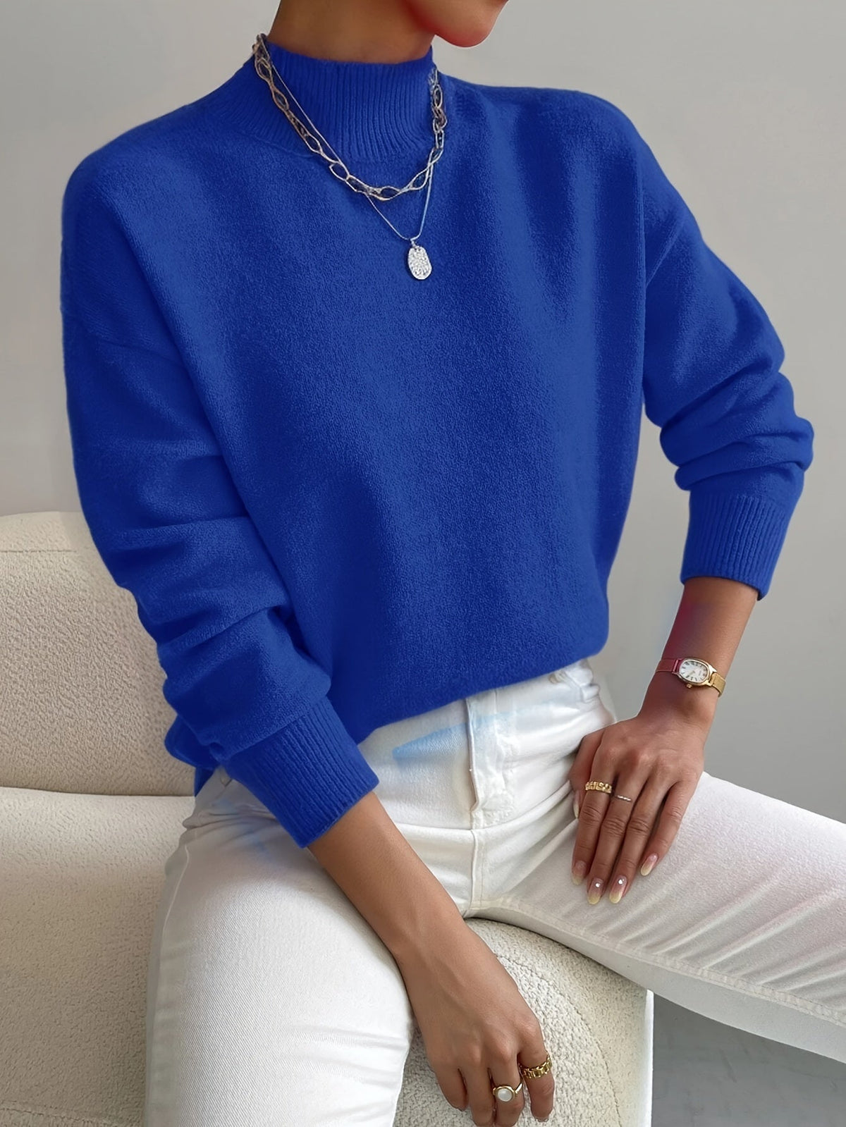 Pull Fin Doux à Col Montant Femme | Élégance Hivernale et Confort Minimaliste